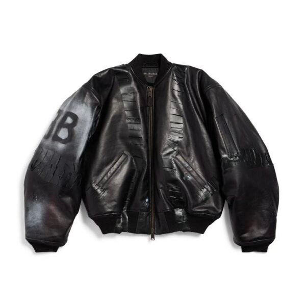 Chaqueta negra de cuero